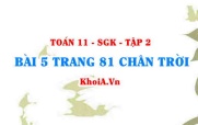 Bài 5 trang 81 Toán 11 Tập 2 Chân trời sáng tạo